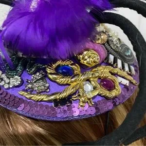 Customized Embellished Spider Fascinator Hat Halloween Costume Hat customized | Accessories | Customized Embellished Spider  main image 4